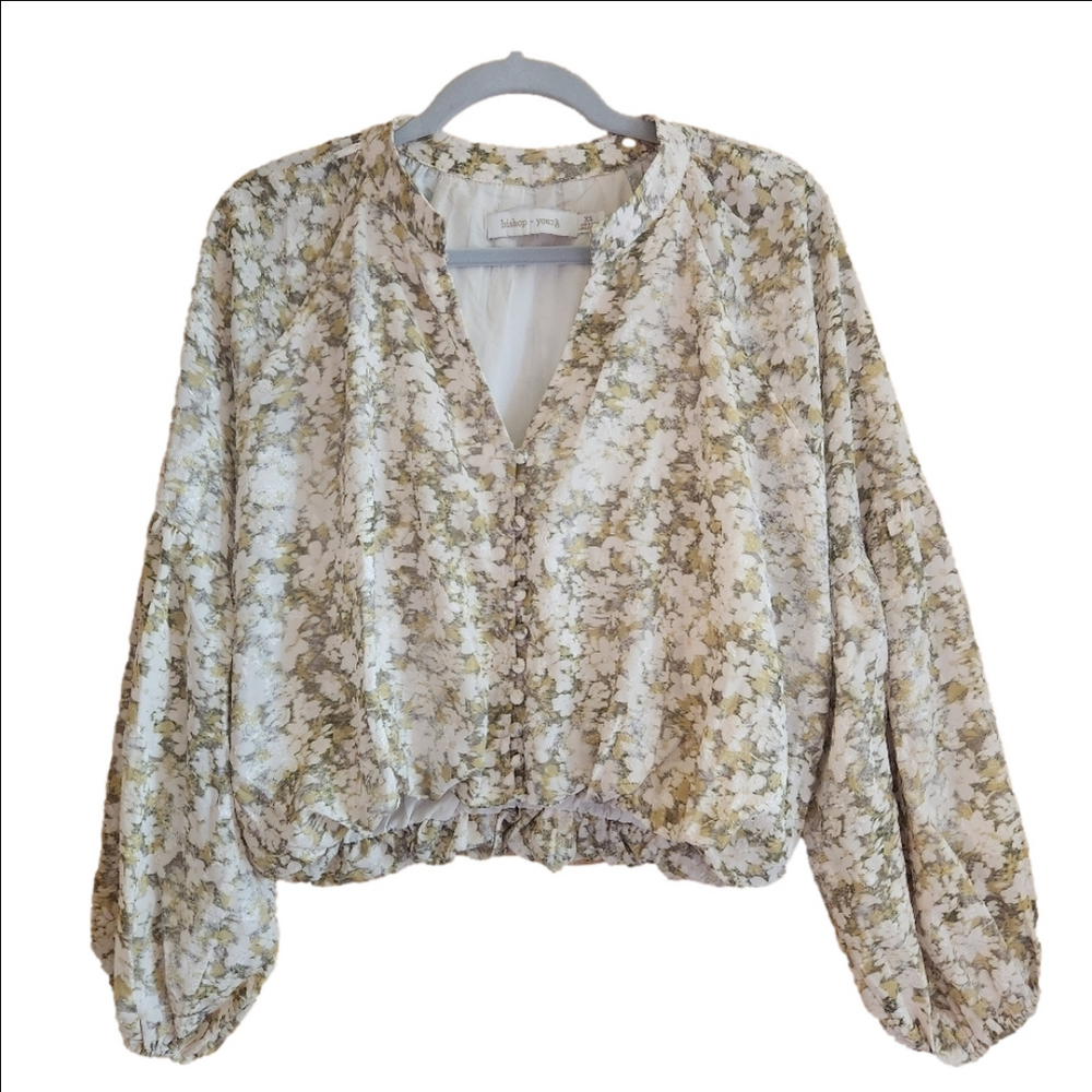 BISHOP + YOUNG "MAUDE" BUBBLE HEM BLOUSE - NWT